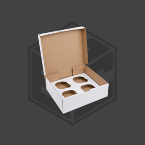 4 Cup Cupcake Box - 3" Deep